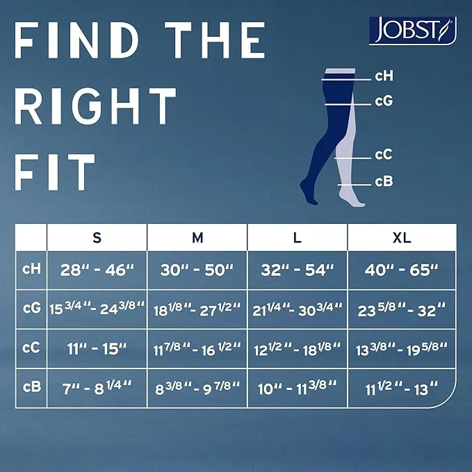 JOBST Relief 30-40 mmHg Compression Stockings, Waist High Pantyhose, Open Toe