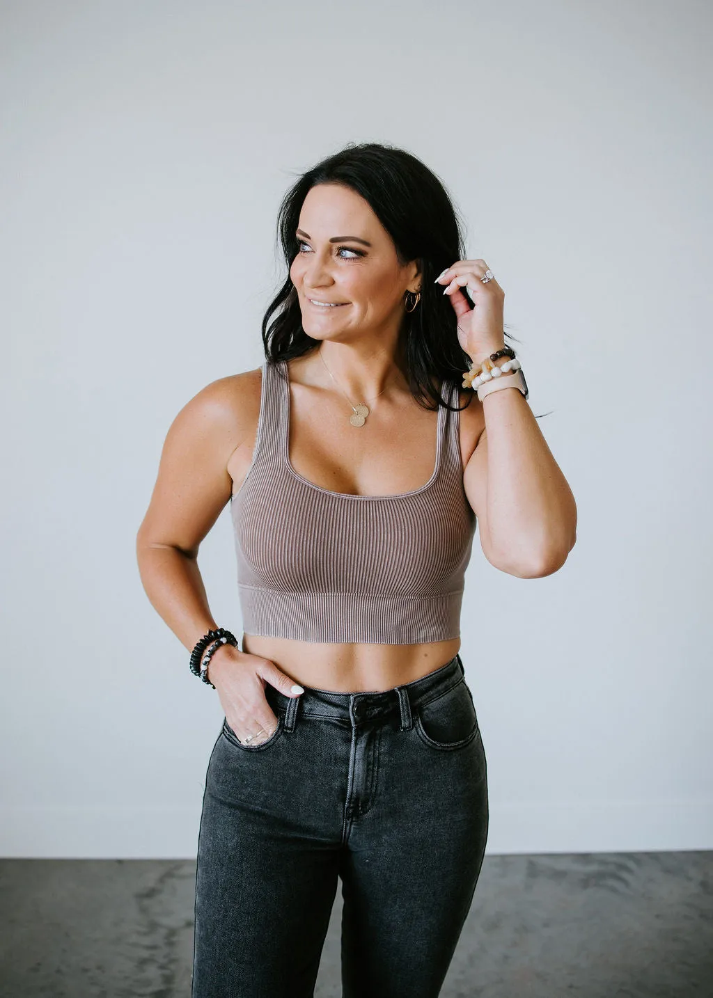 Kae Ribbed Crop Tank