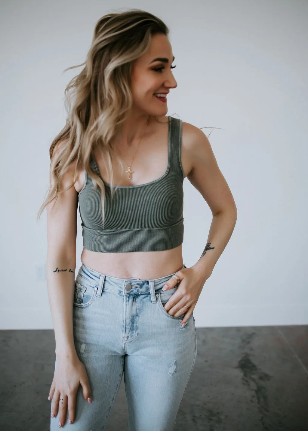 Kae Ribbed Crop Tank