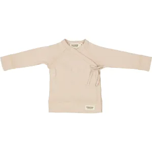 LAATSTE - Tut Wrap Cardigan Pointelle - Mokka