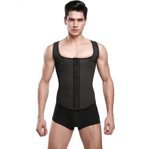 Latex Waist Trainer For Men Gym Shapewear Vest Corsets Fajas Colombianas