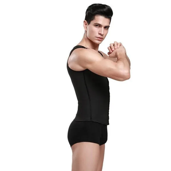Latex Waist Trainer For Men Gym Shapewear Vest Corsets Fajas Colombianas