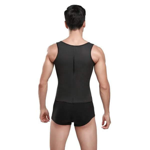 Latex Waist Trainer For Men Gym Shapewear Vest Corsets Fajas Colombianas