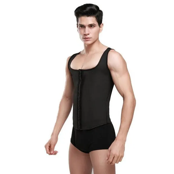 Latex Waist Trainer For Men Gym Shapewear Vest Corsets Fajas Colombianas