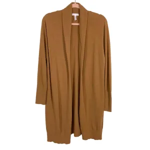 Leith Camel Open Front Cardigan- Size S