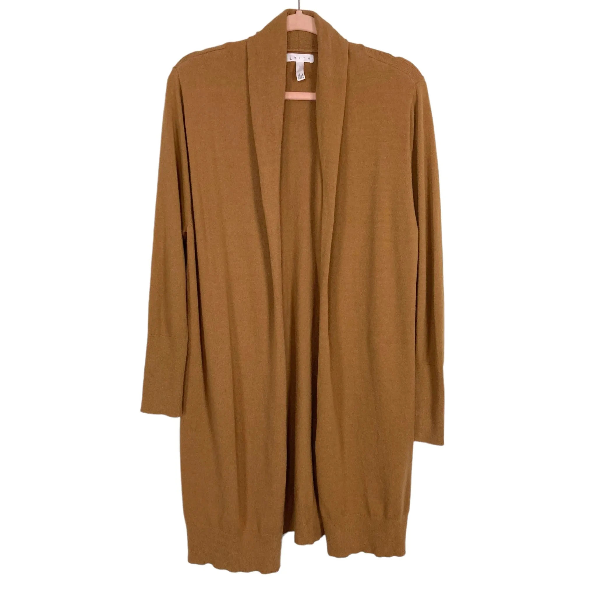 Leith Camel Open Front Cardigan- Size S