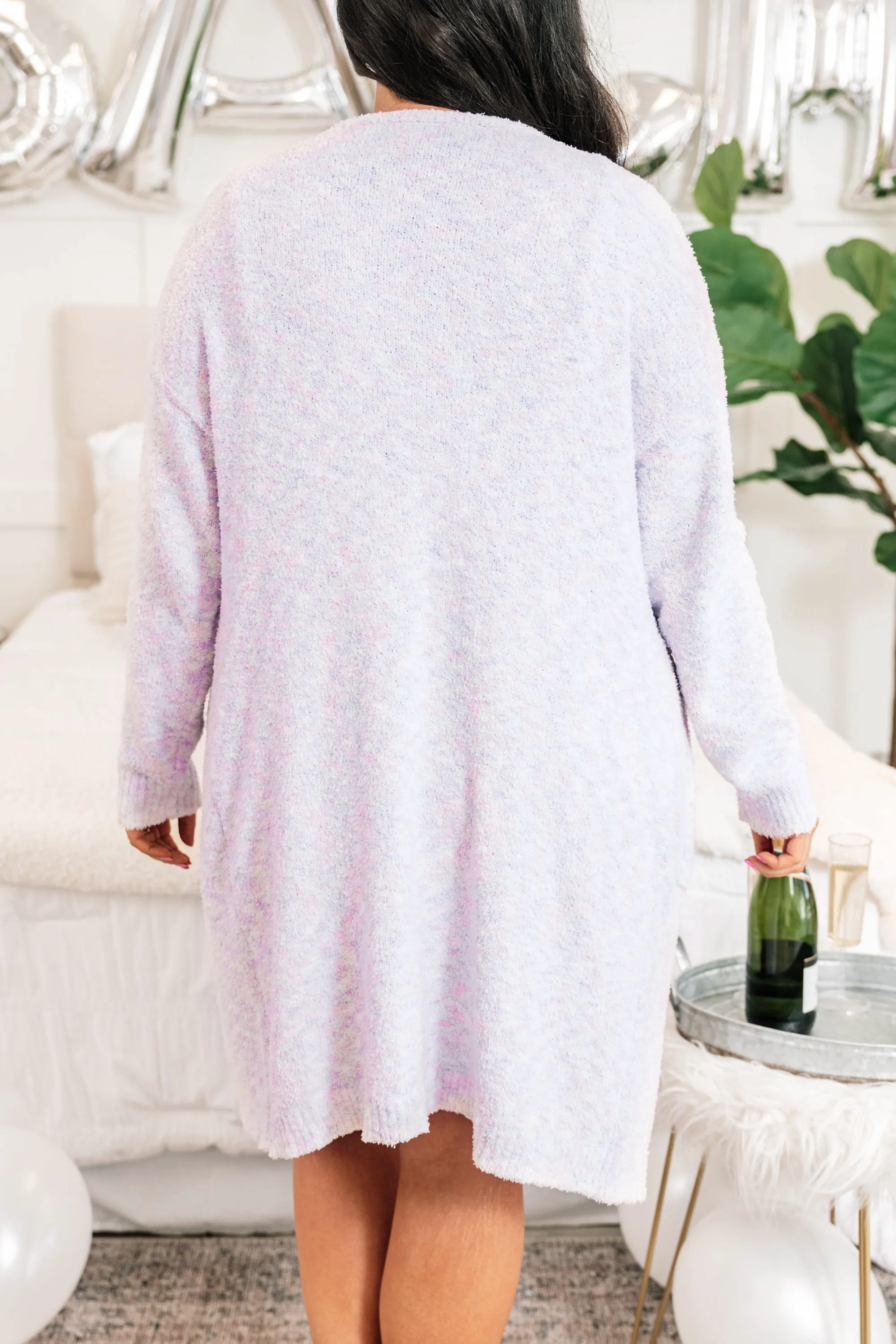 Lounging In Luxury Cardigan, Purple Tie Dye