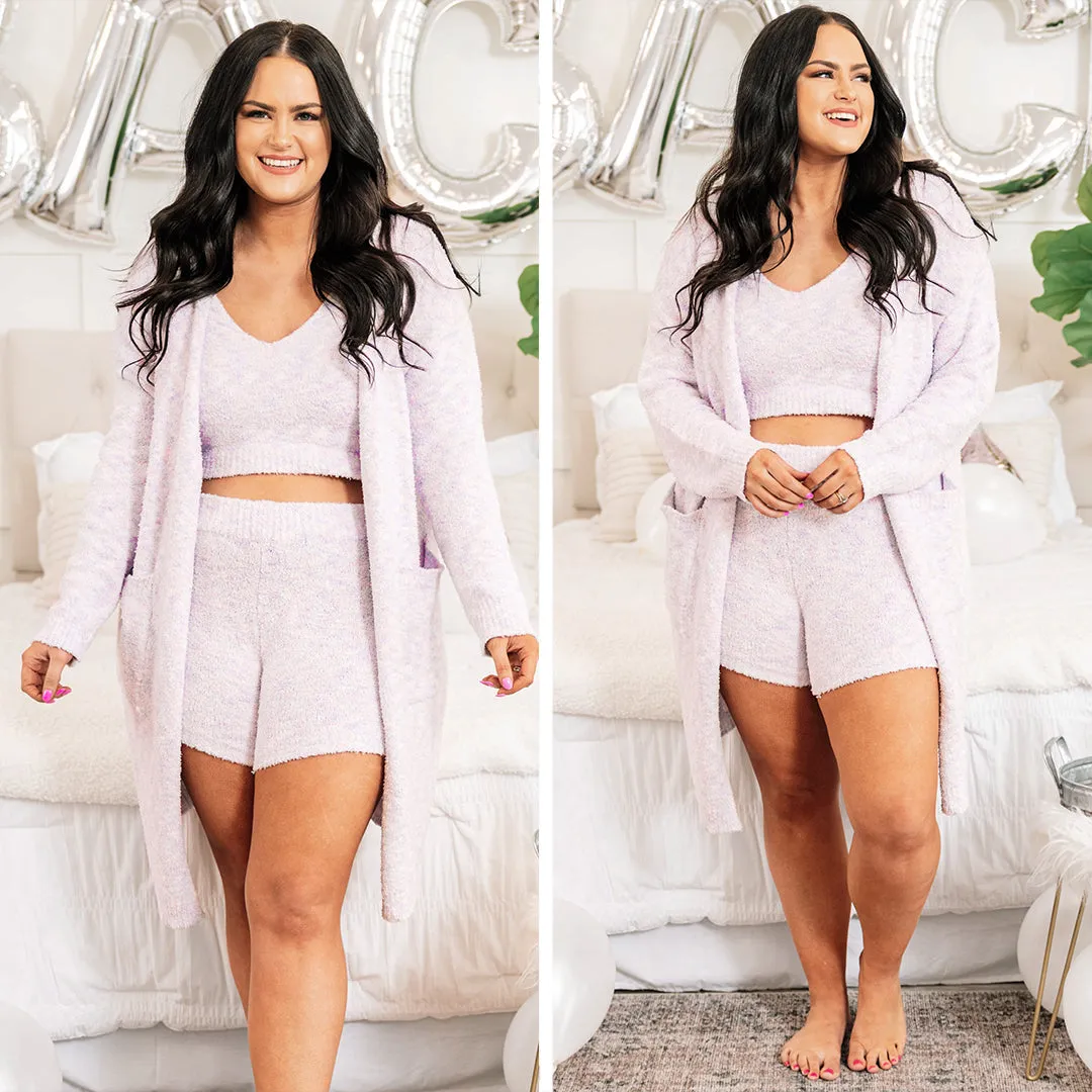 Lounging In Luxury Cardigan, Purple Tie Dye