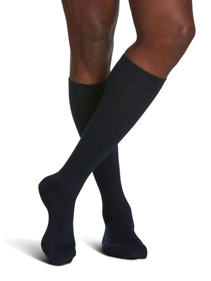 Mens Casual Cotton Knee High 15-20mmHg
