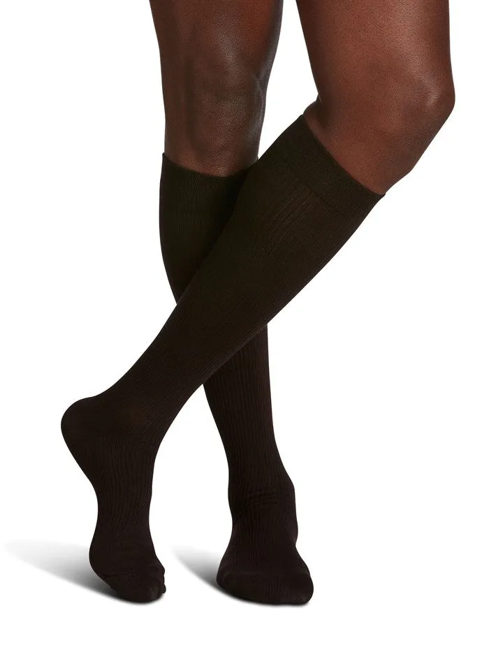 Mens Casual Cotton Knee High 15-20mmHg