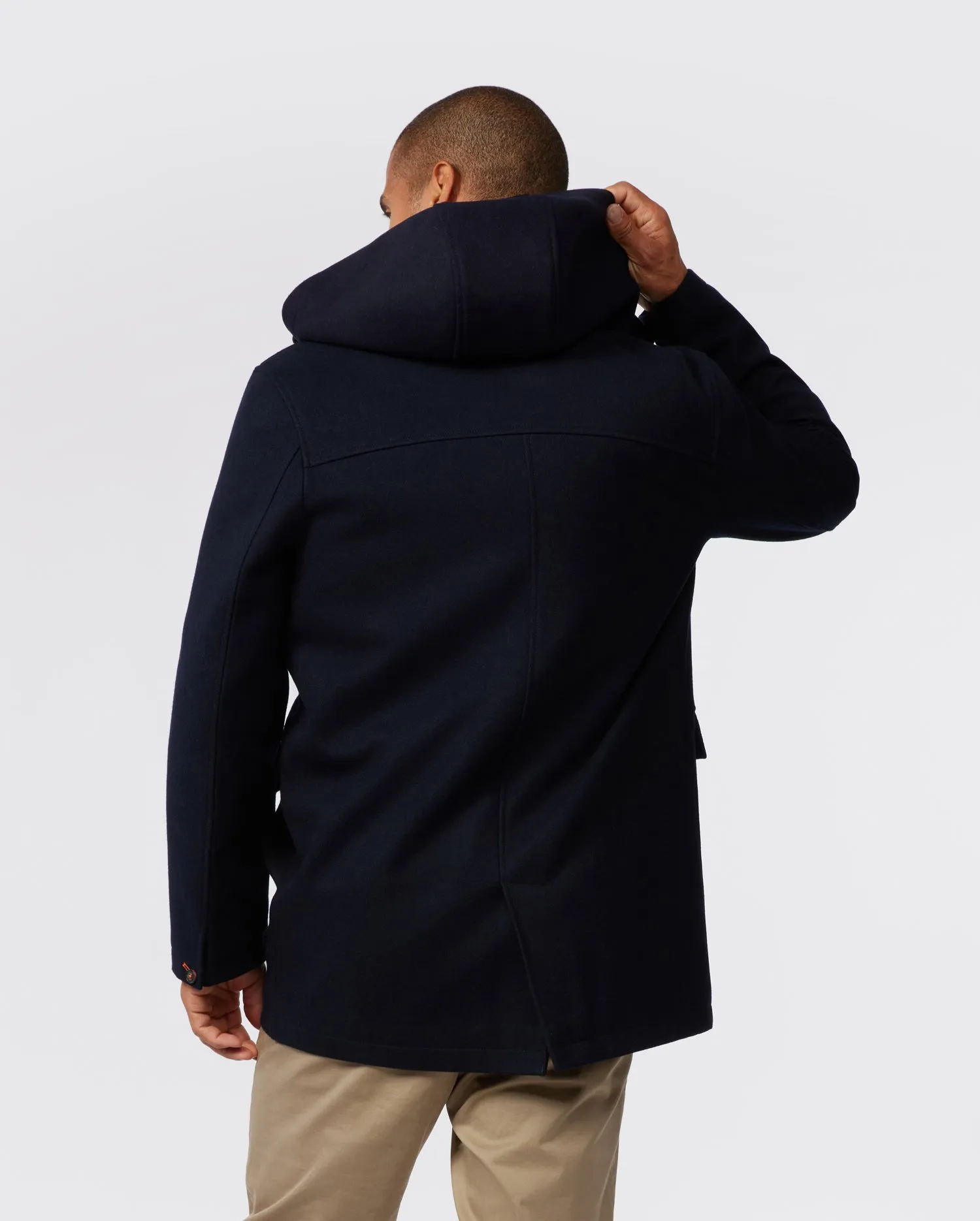 MENS CHESTER WOOL BLEND COAT WITH REMOVABLE HOOD AND FUNNEL - B6N551Z1OW