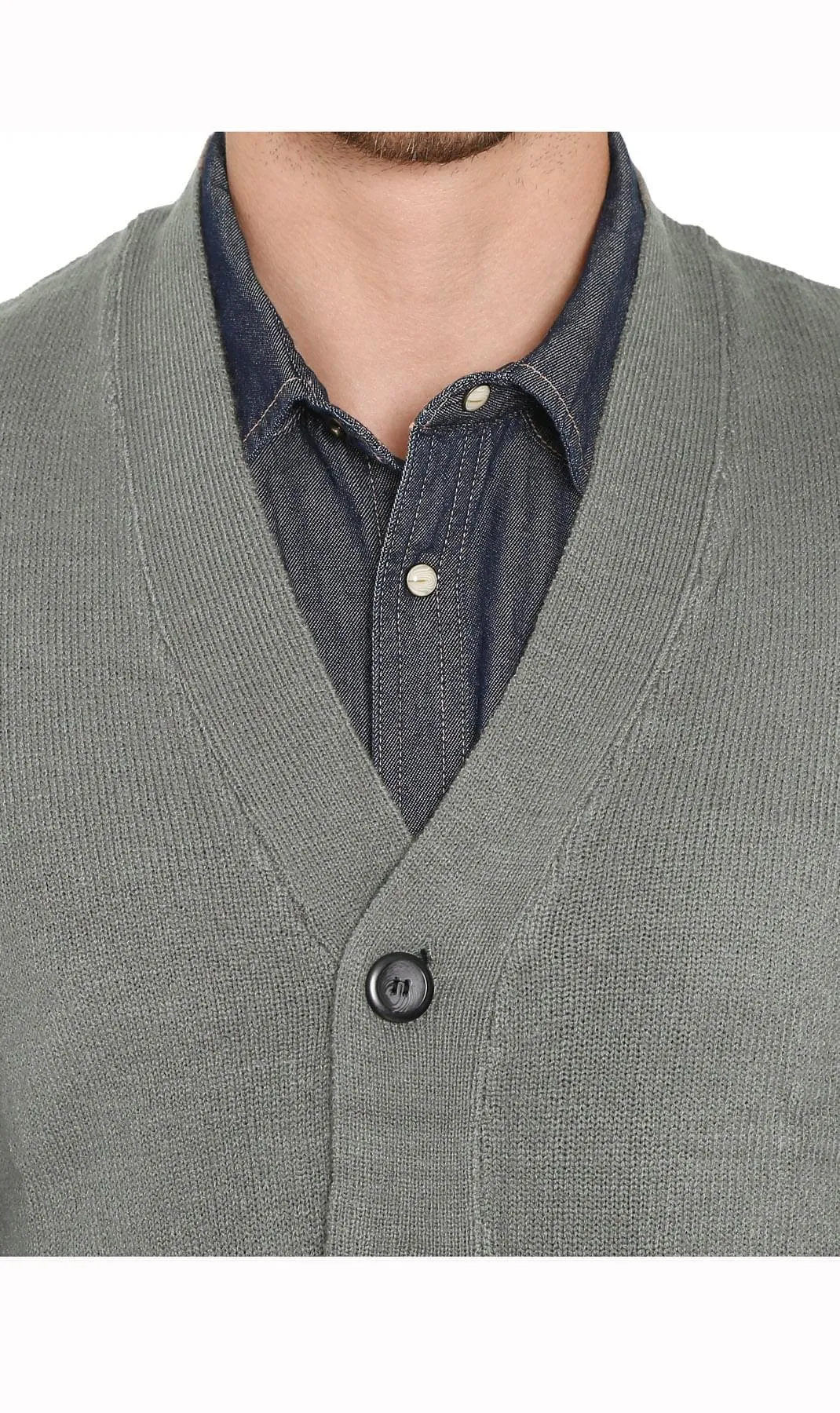 Men’s Knitted Button Front Sweater Vest – Button Up Knit Vest in Cashmere-Like Acrylic