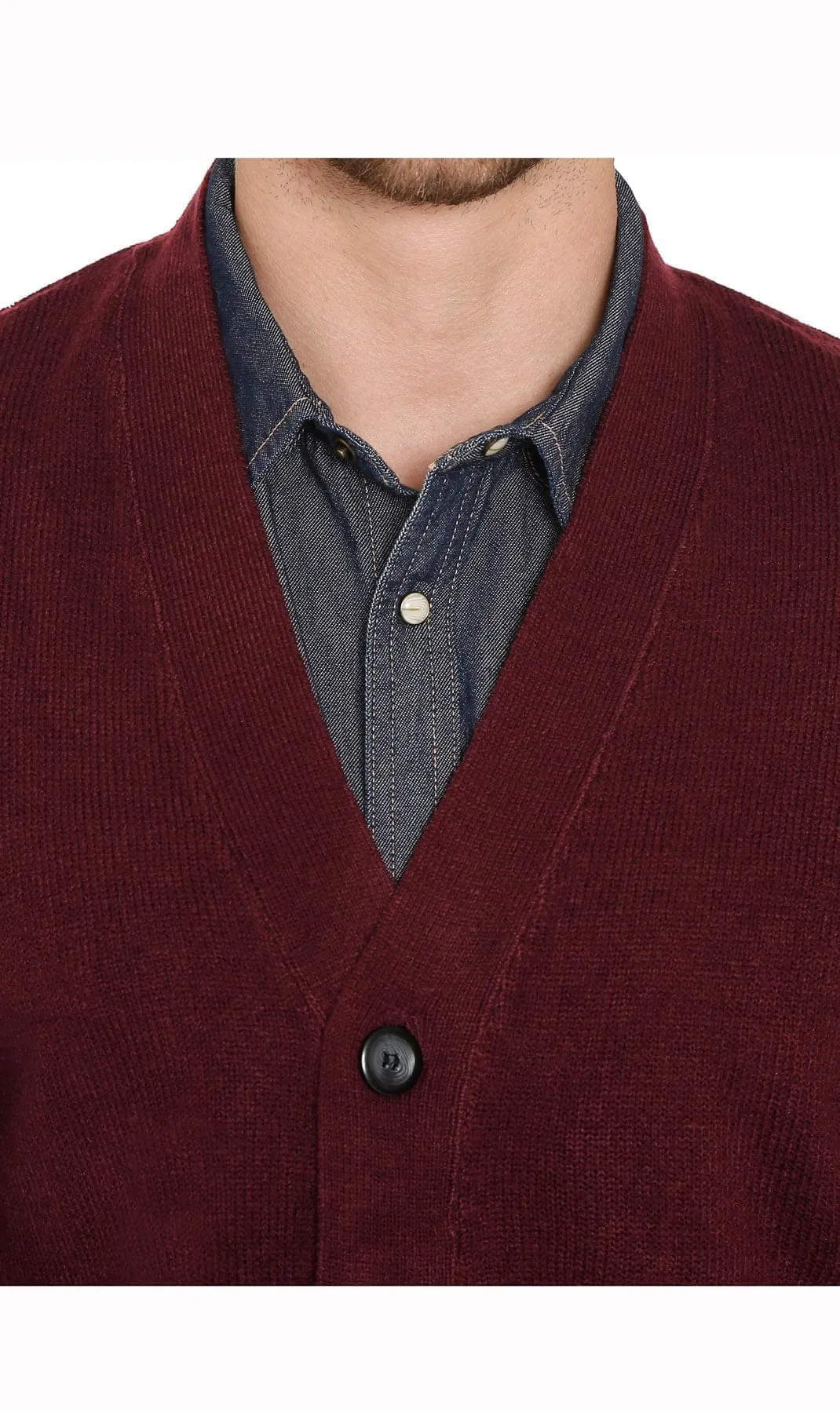 Men’s Knitted Button Front Sweater Vest – Button Up Knit Vest in Cashmere-Like Acrylic