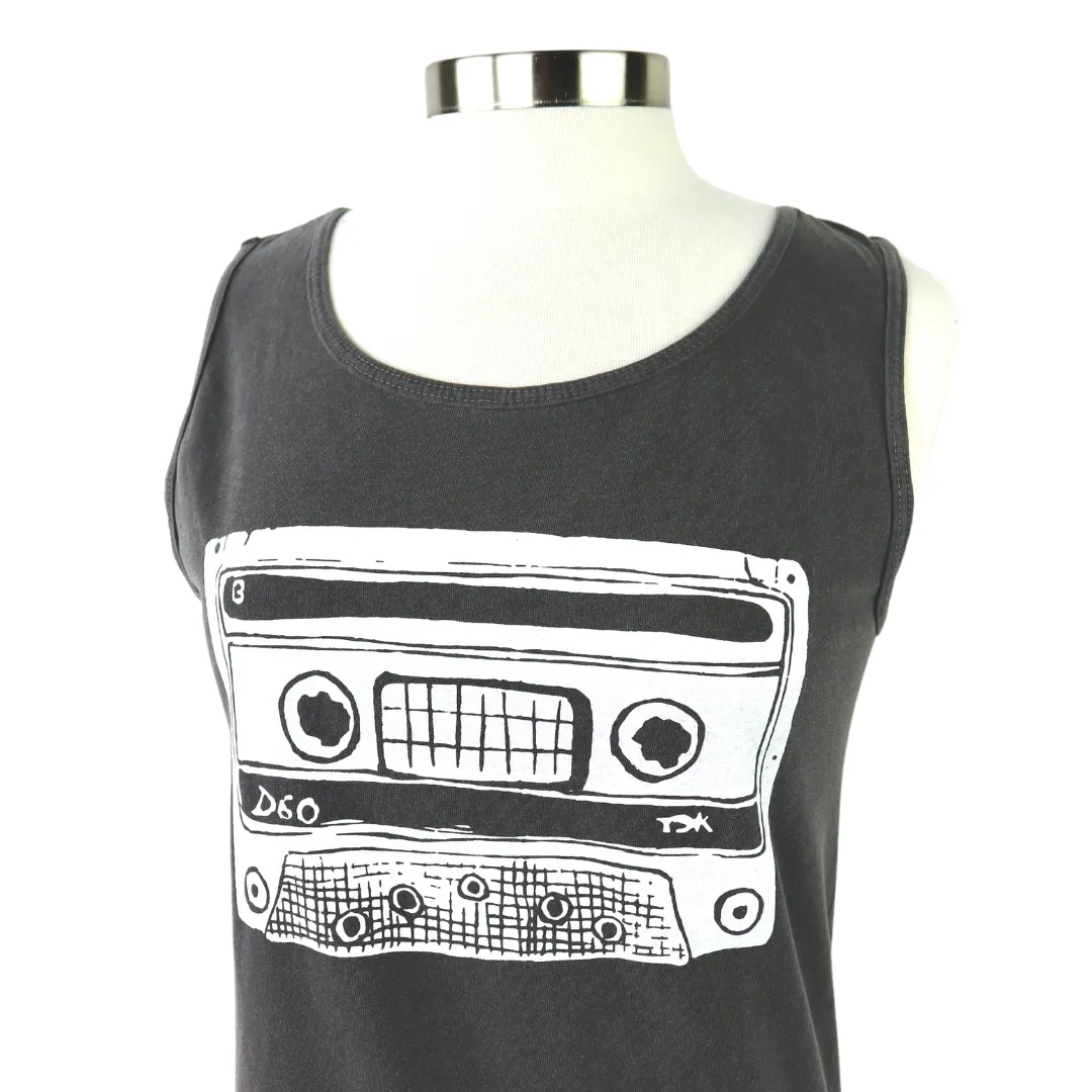 Mixtape Unisex Tank in Washed Charcoal