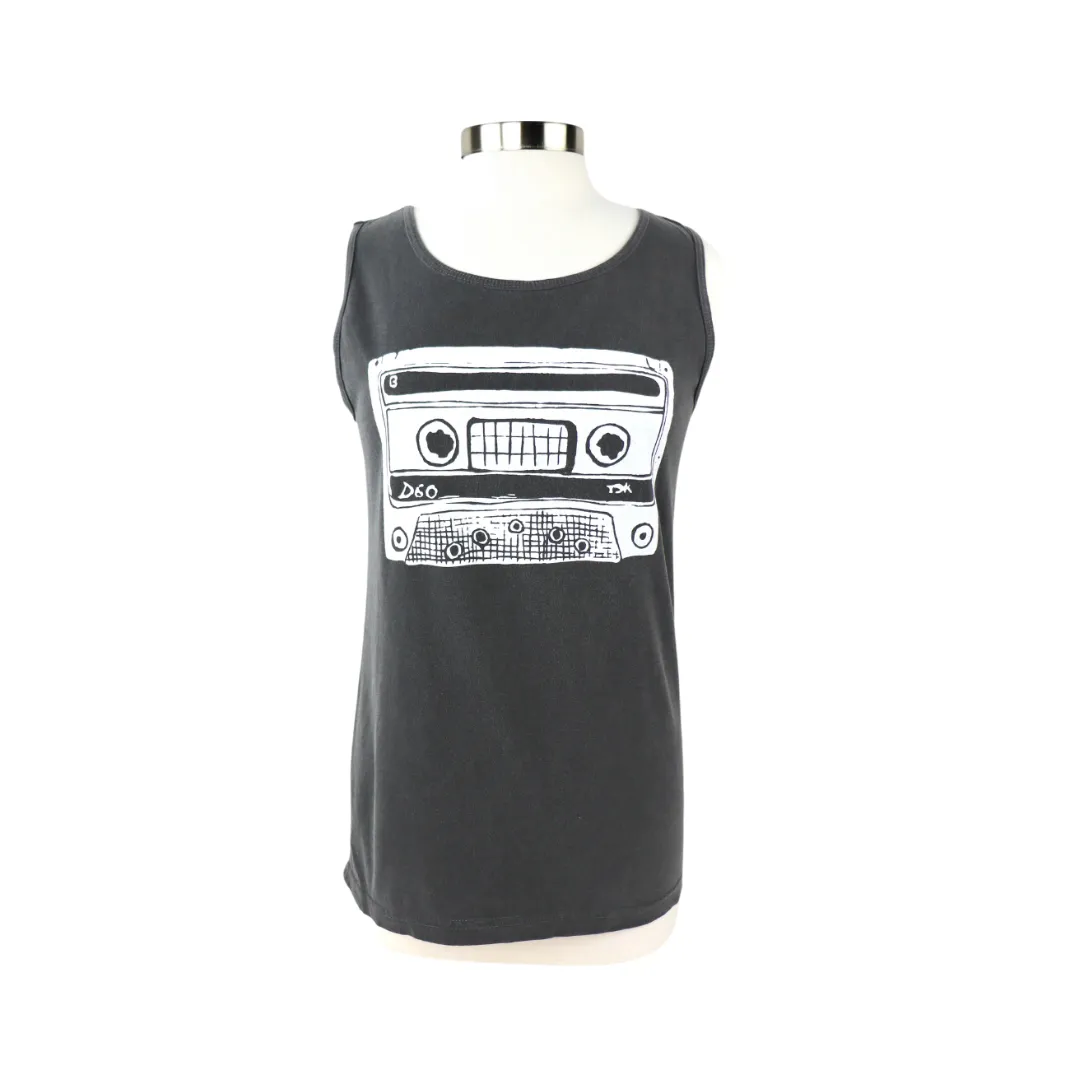 Mixtape Unisex Tank in Washed Charcoal