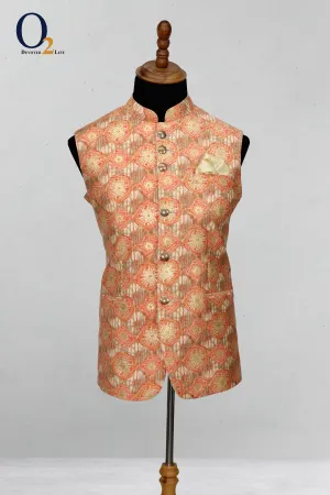 Multi Colored Floral Printed Ethnic Vest