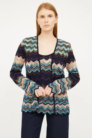 Multi Knit Top & Cardigan Set