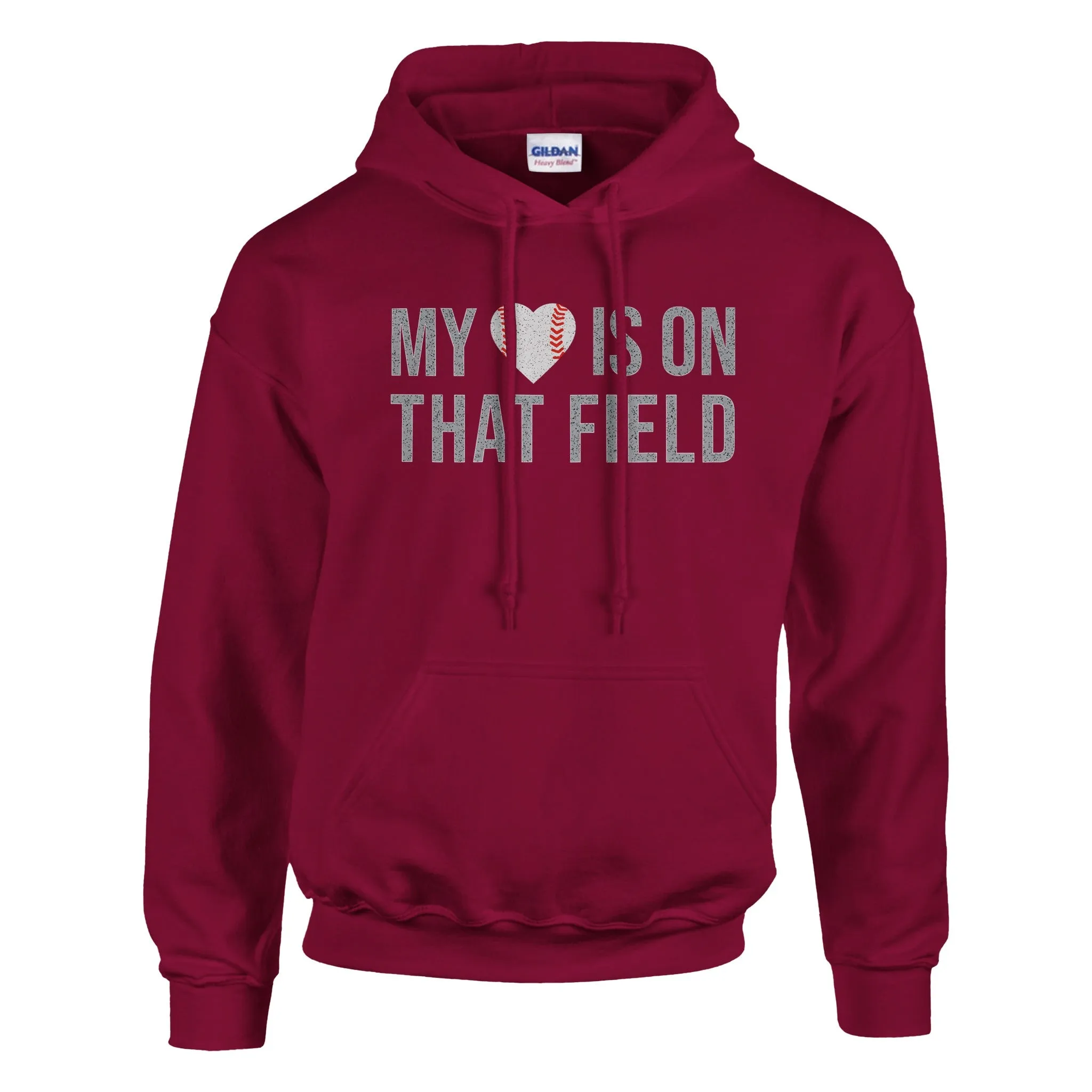My Heart is on That Field Baseball Hoodie