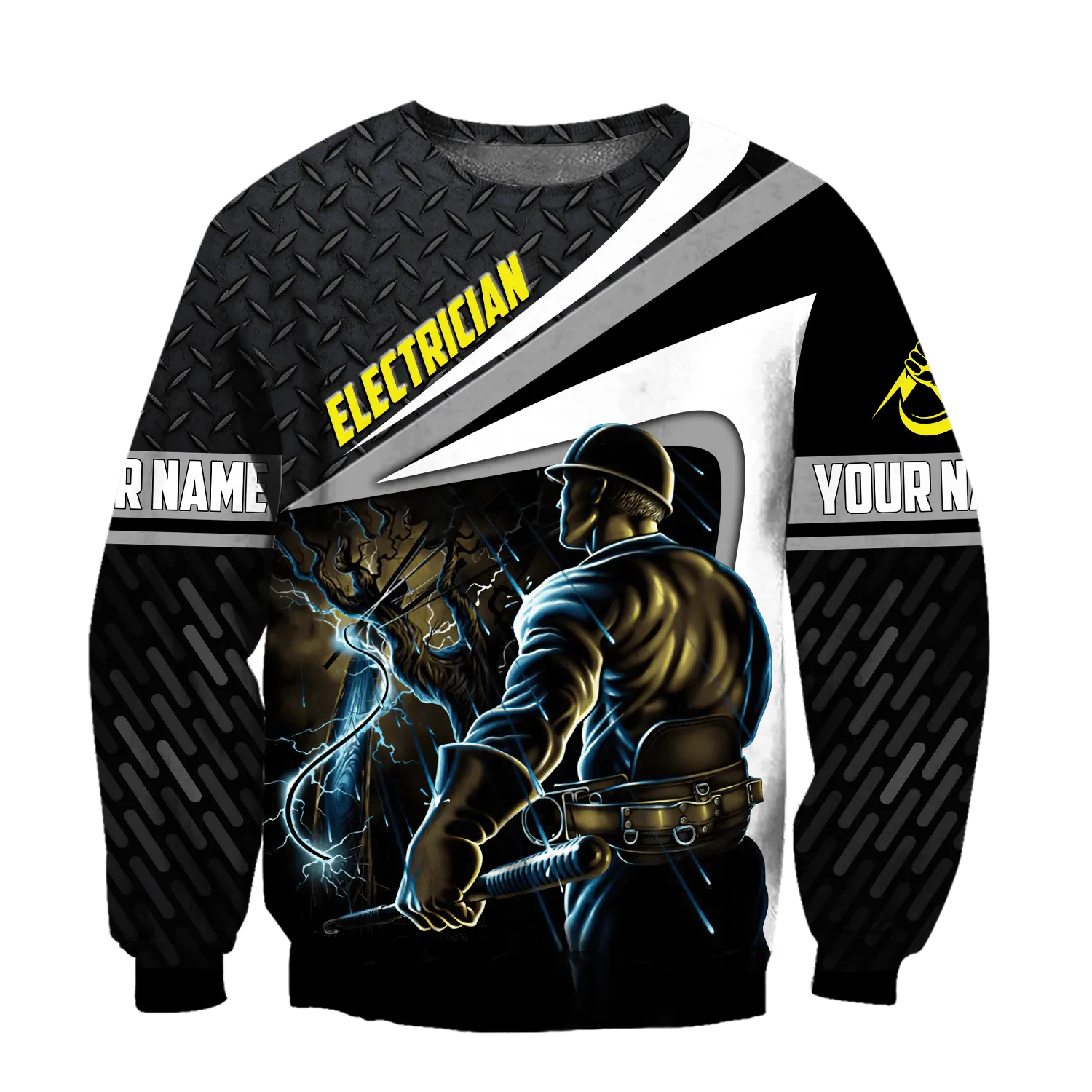 Personalized Name Electrician Printed Shirts Electrician Pride Sweatshirt Hoodie Bomber Christmas