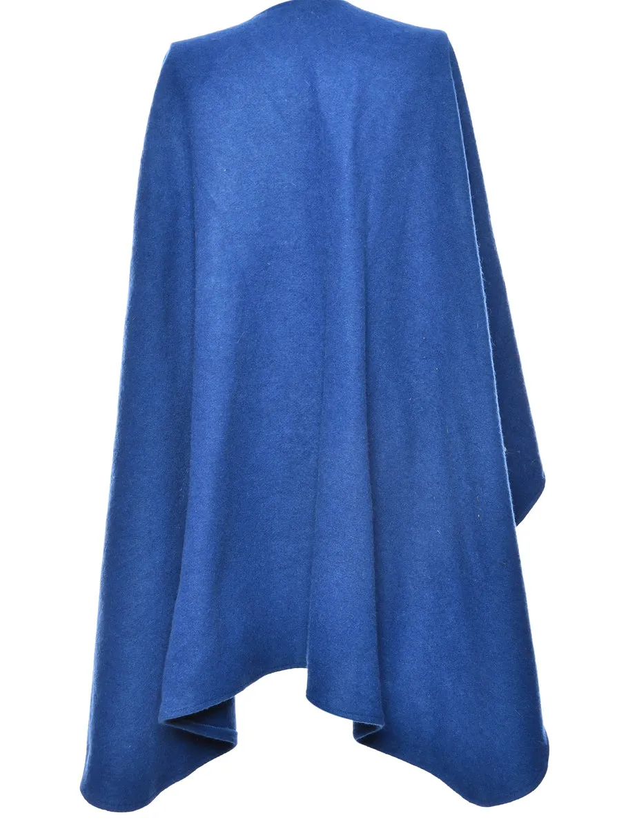Plain Blue Cape - L