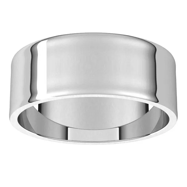 Platinum Flat Ultra-Light Wedding Band, 7 mm Wide