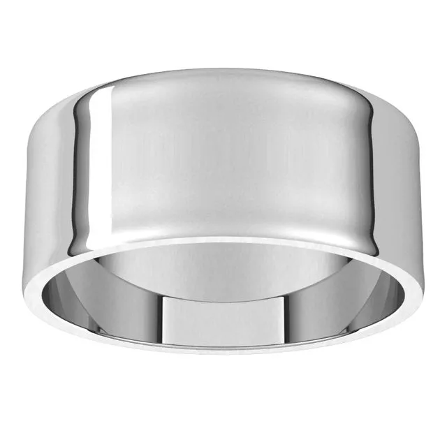Platinum Flat Ultra-Light Wedding Band, 8 mm Wide