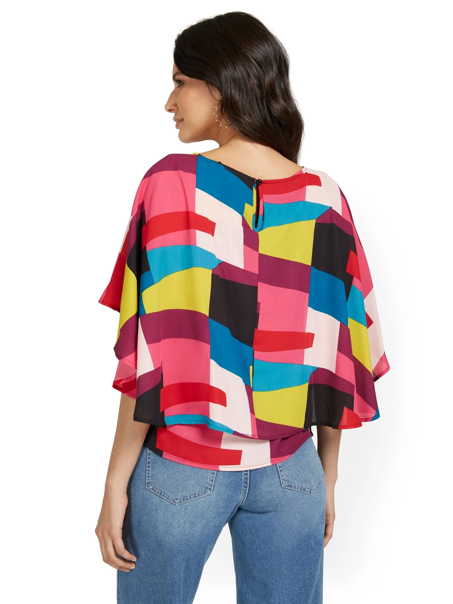 Printed Cape Top