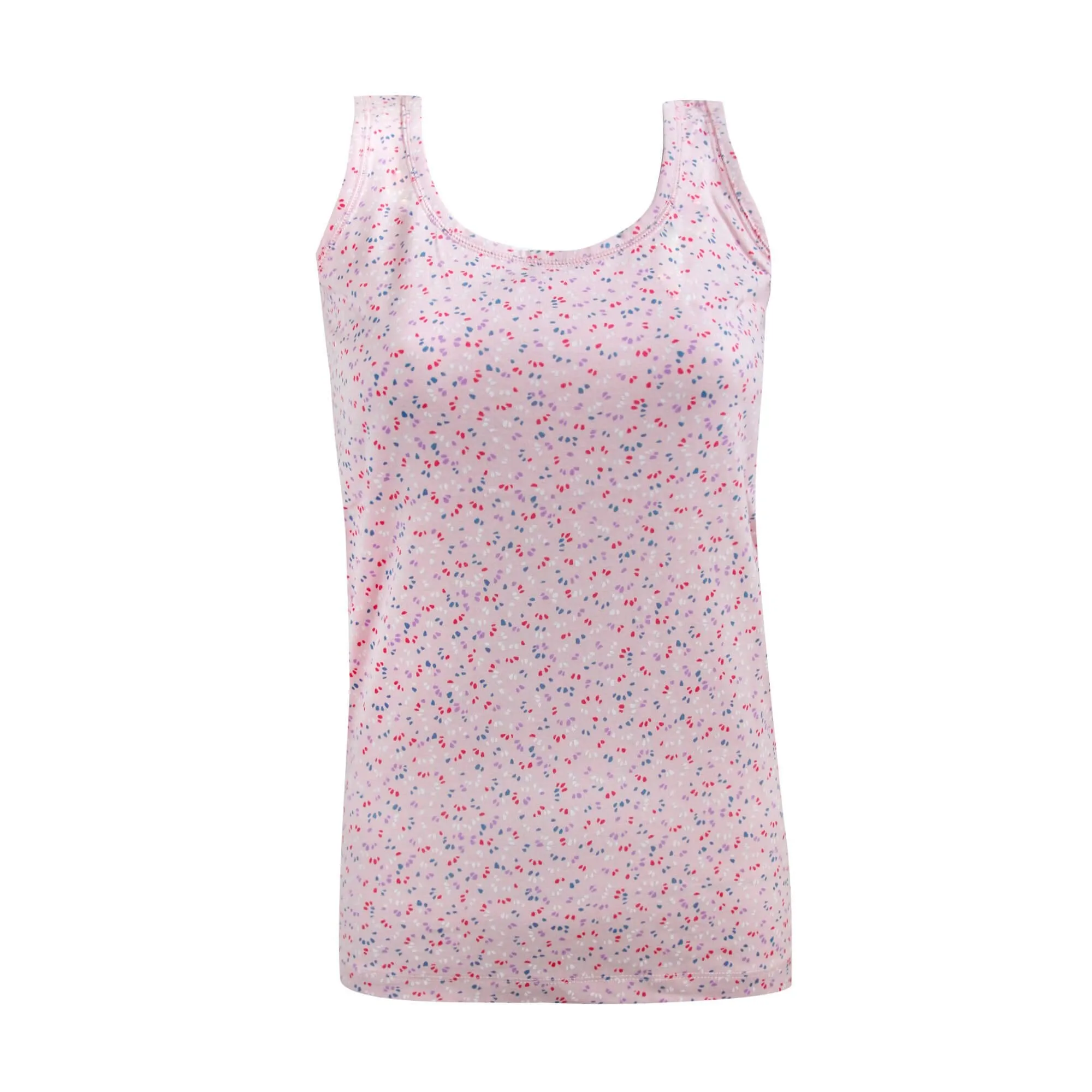 Printed Jersey Vest Top - Pink