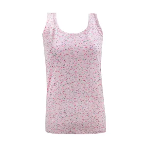 Printed Jersey Vest Top - Pink