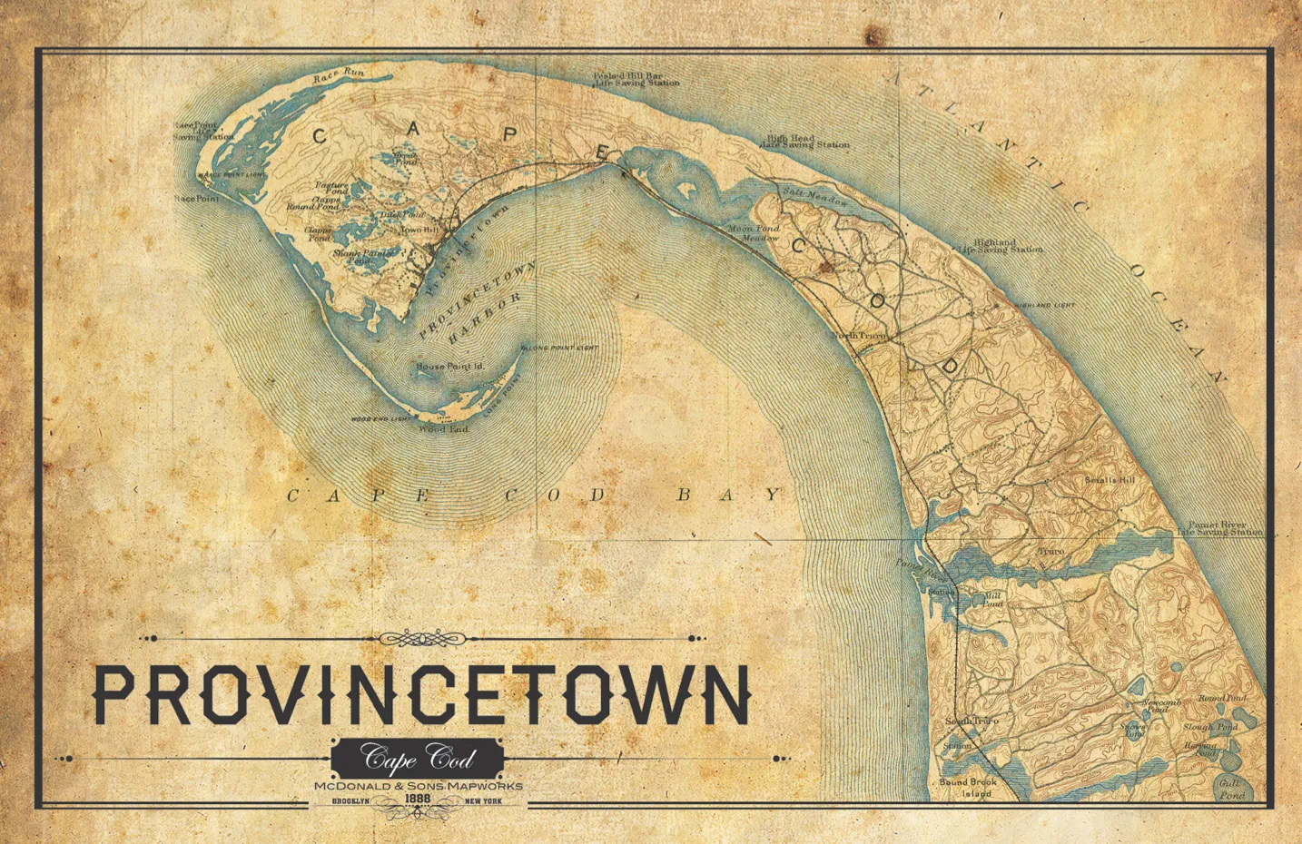 Provincetown Vintage Map