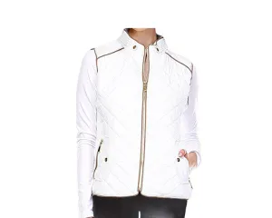 Quilted Vest - White - The Aspen