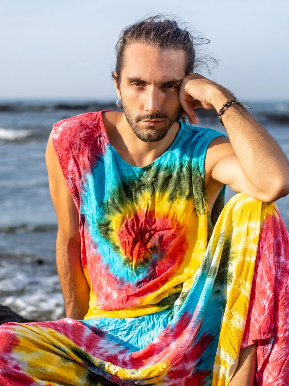 Rainbow Tie-dye Vest