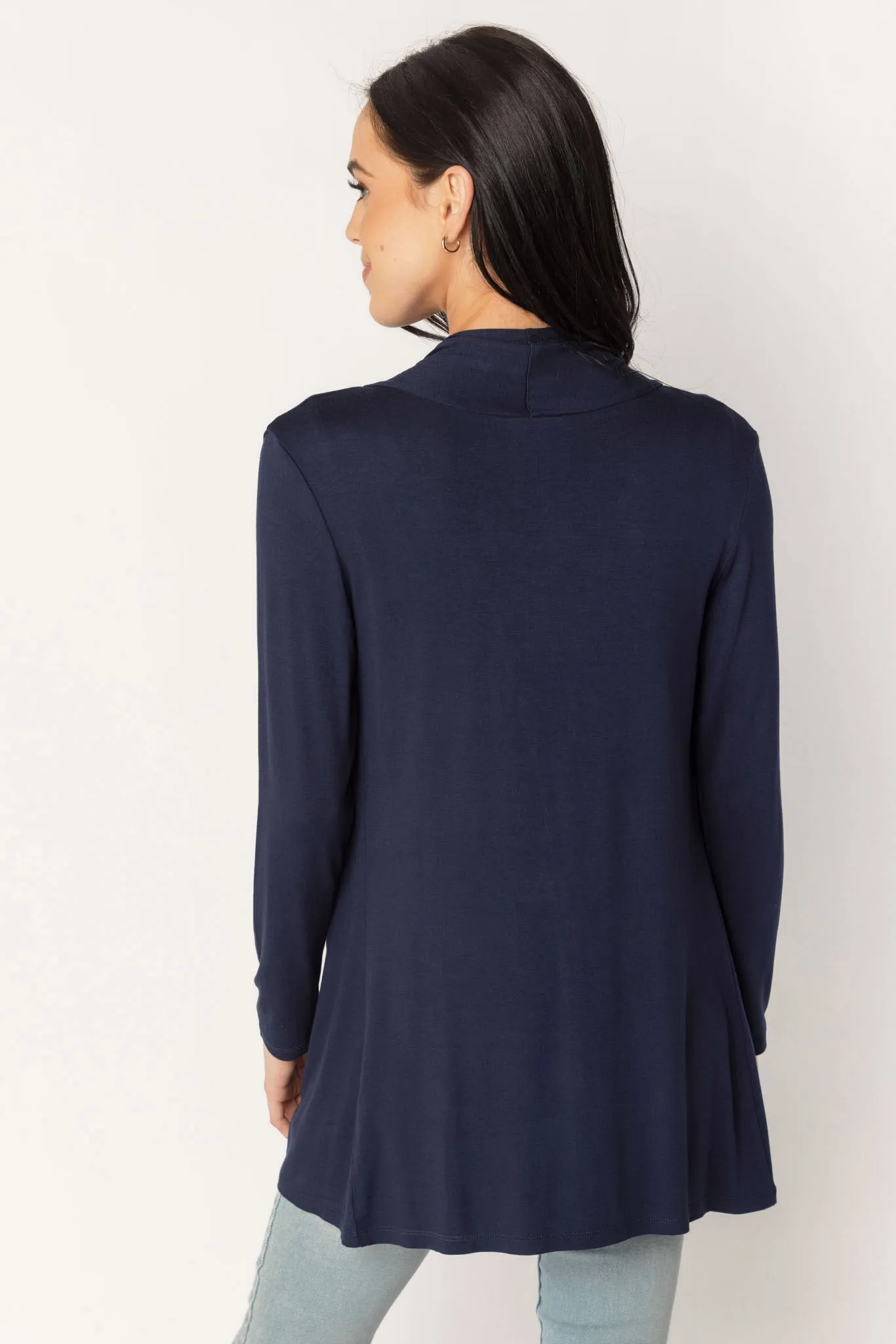 Rayon Long Sleeve Open Cardigan