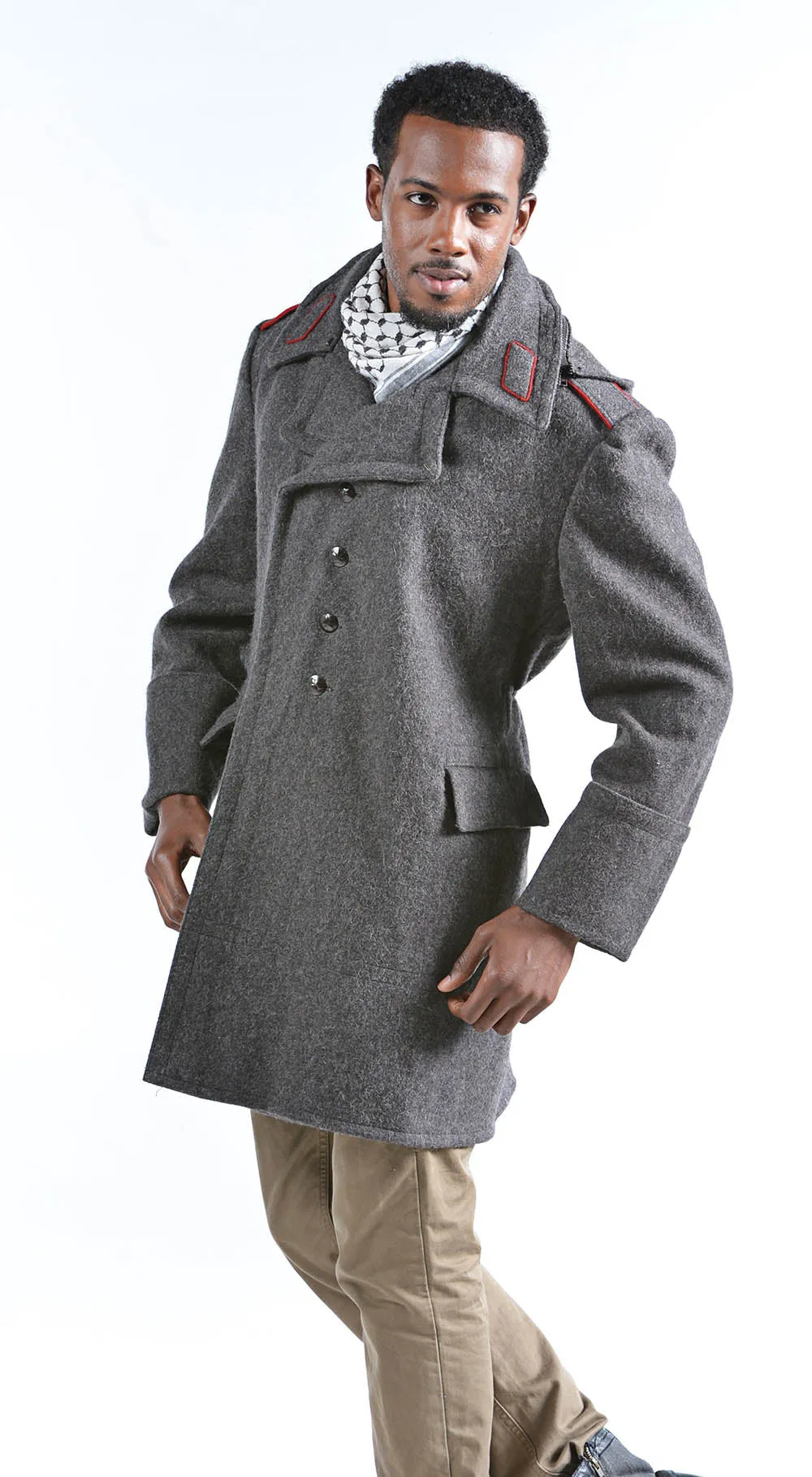 Redesigned Charcoal Hooded Overcoat
