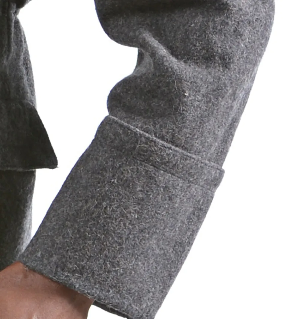 Redesigned Charcoal Hooded Overcoat