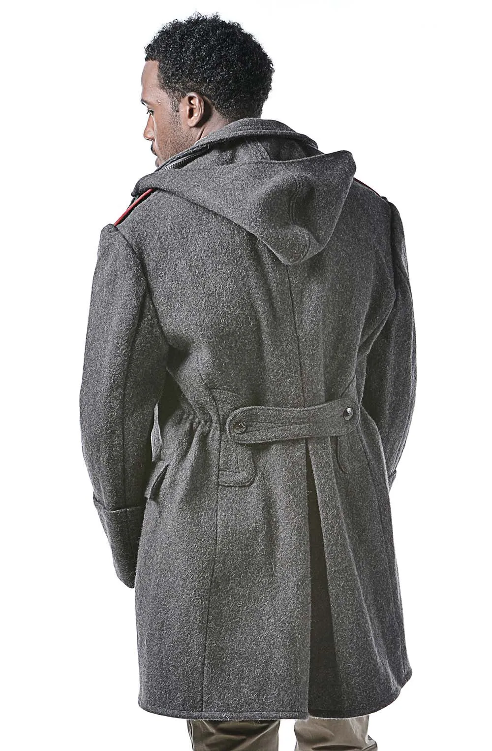 Redesigned Charcoal Hooded Overcoat
