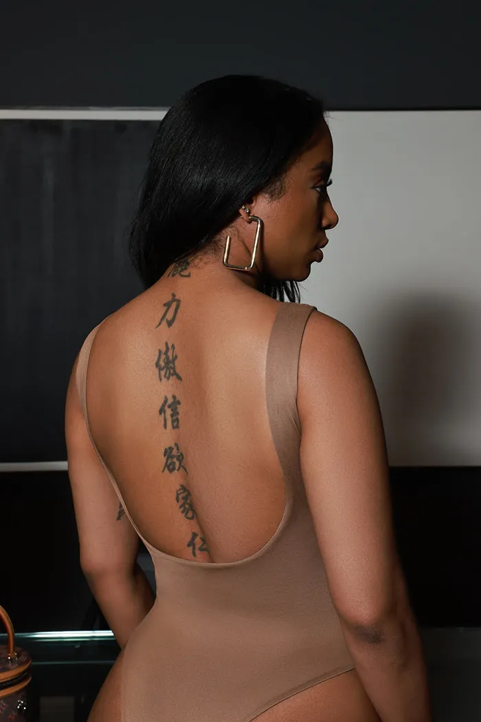 Second Skin Sculpting Sleeveless Bodysuit - Latte