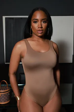 Second Skin Sculpting Sleeveless Bodysuit - Latte