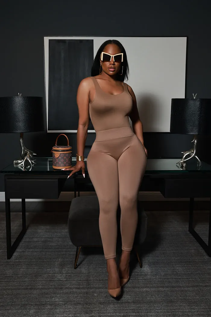 Second Skin Sculpting Sleeveless Bodysuit - Latte