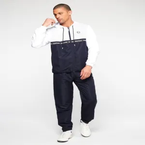 SERGIO TACHINNI NAPIER HOOD MEN’S TRACKSUIT- WHITE /NAVY/NTKWH