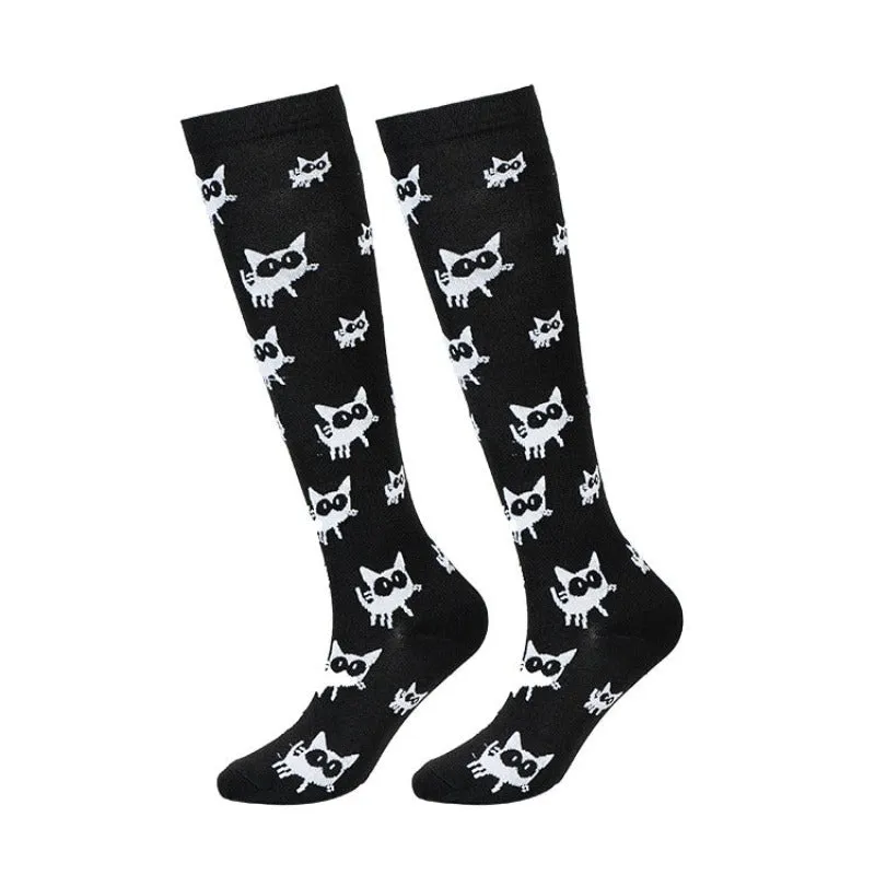 Spring Summer Animal Cartoon Compression Socks 7 Pairs
