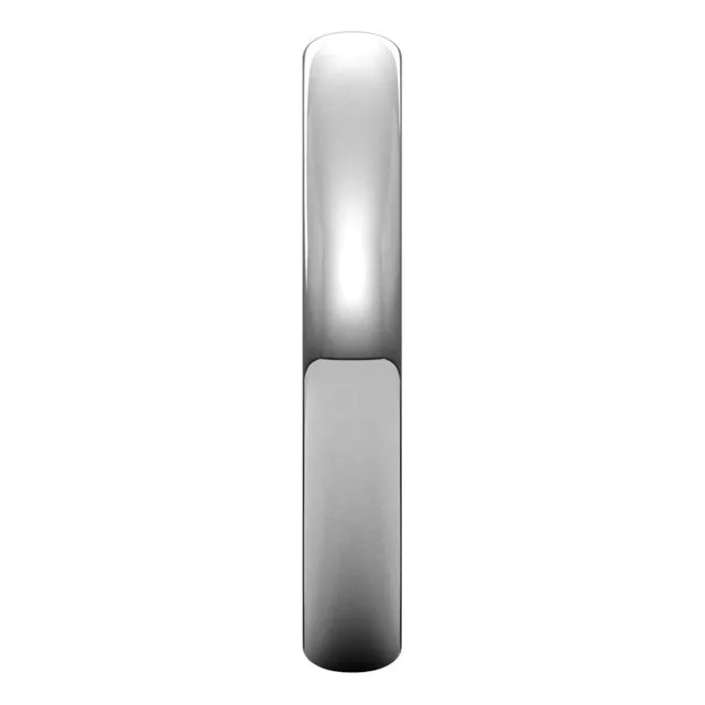Sterling Silver Half Round Ultra-Light Wedding Band, 3 mm Wide