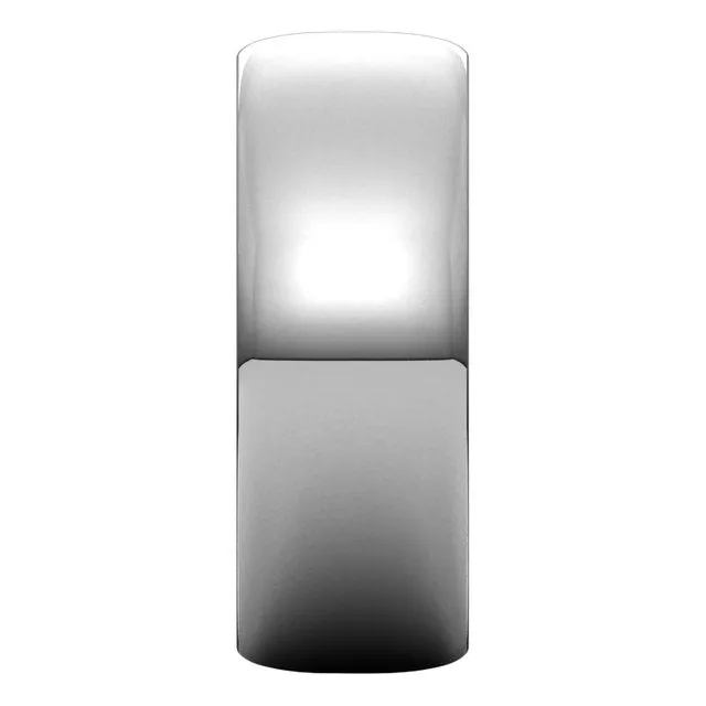 Sterling Silver Half Round Ultra-Light Wedding Band, 7 mm Wide