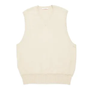 Sweater Vest - Cream Cotton