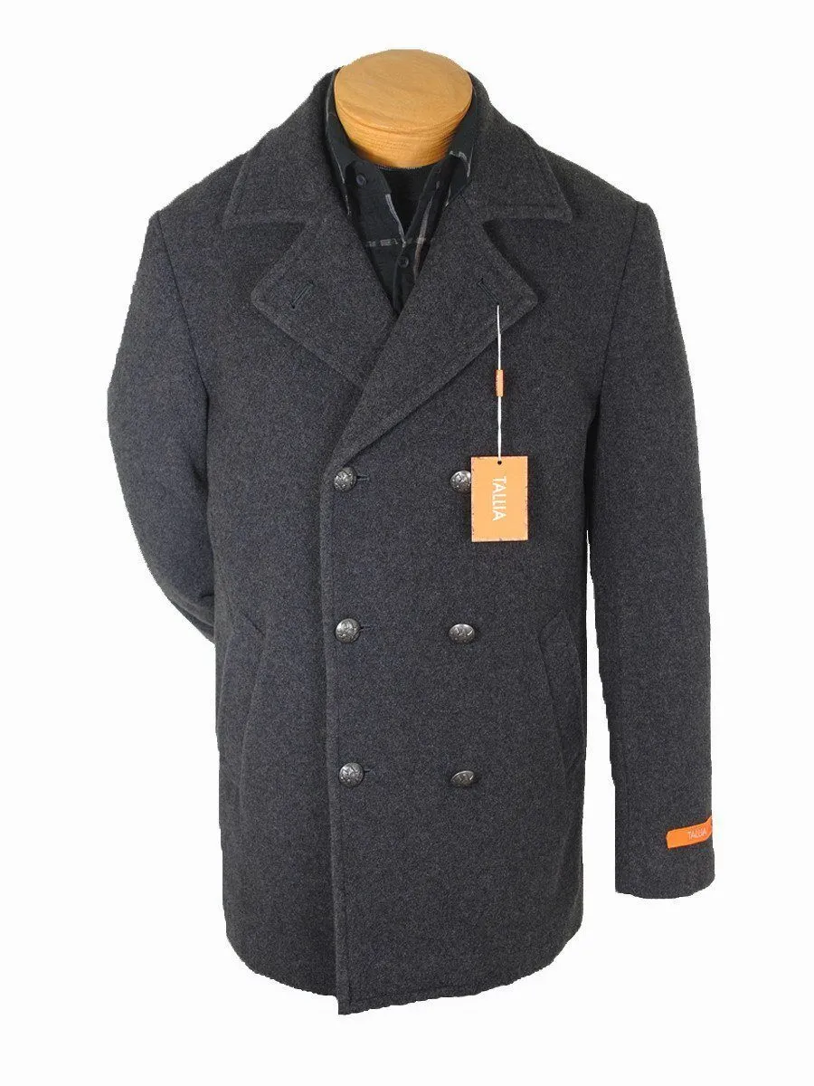 Tallia 15246 Boy's Outerwear - Melton Peacoat - Charcoal