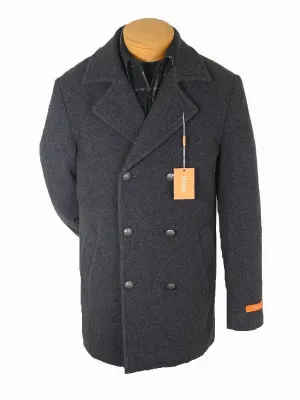 Tallia 15246 Boy's Outerwear - Melton Peacoat - Charcoal