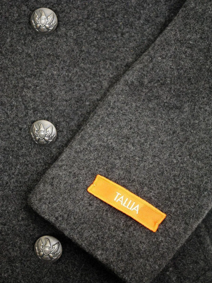 Tallia 15246 Boy's Outerwear - Melton Peacoat - Charcoal