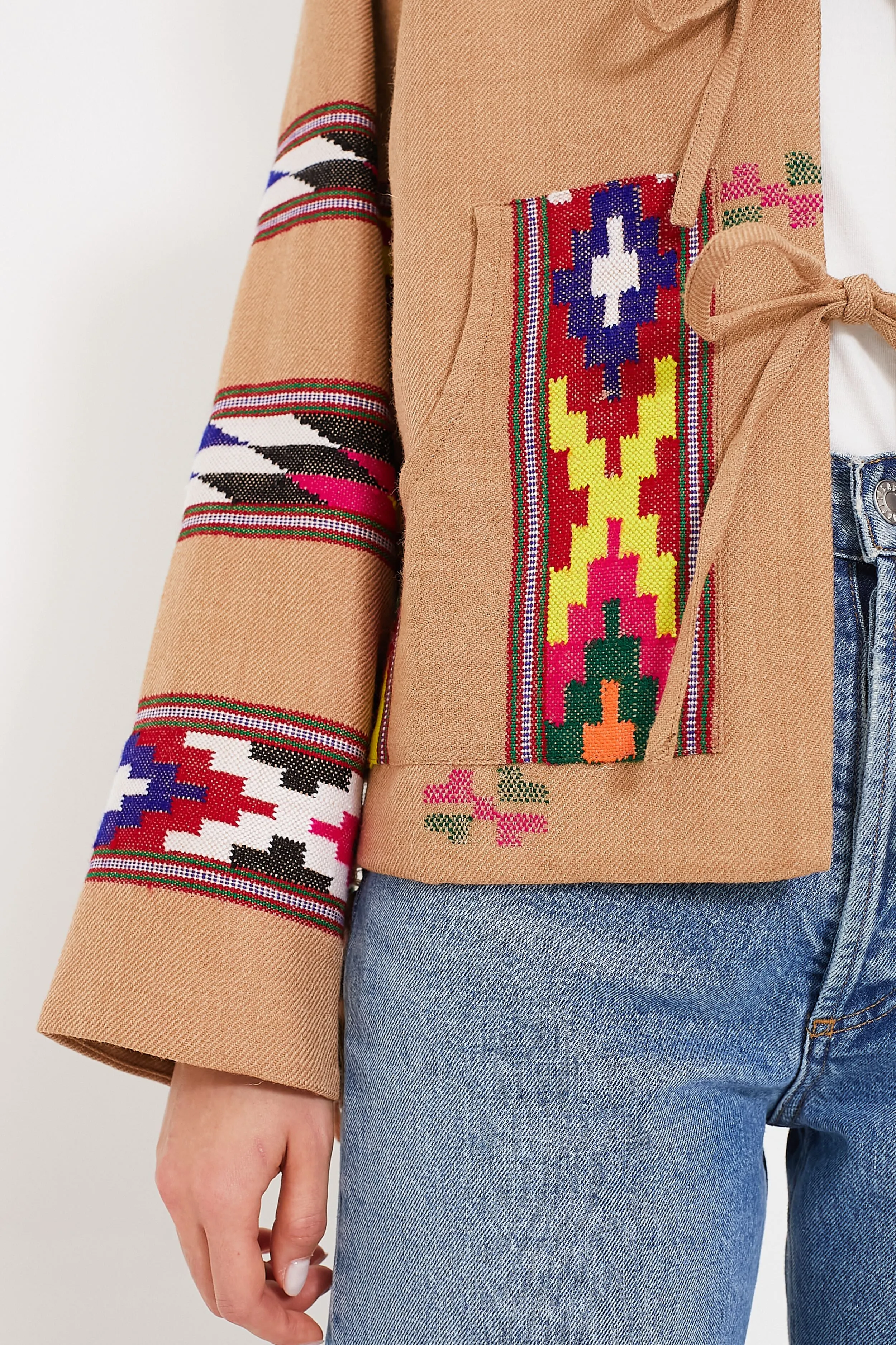 Tan Dune Western Blanket Jacket