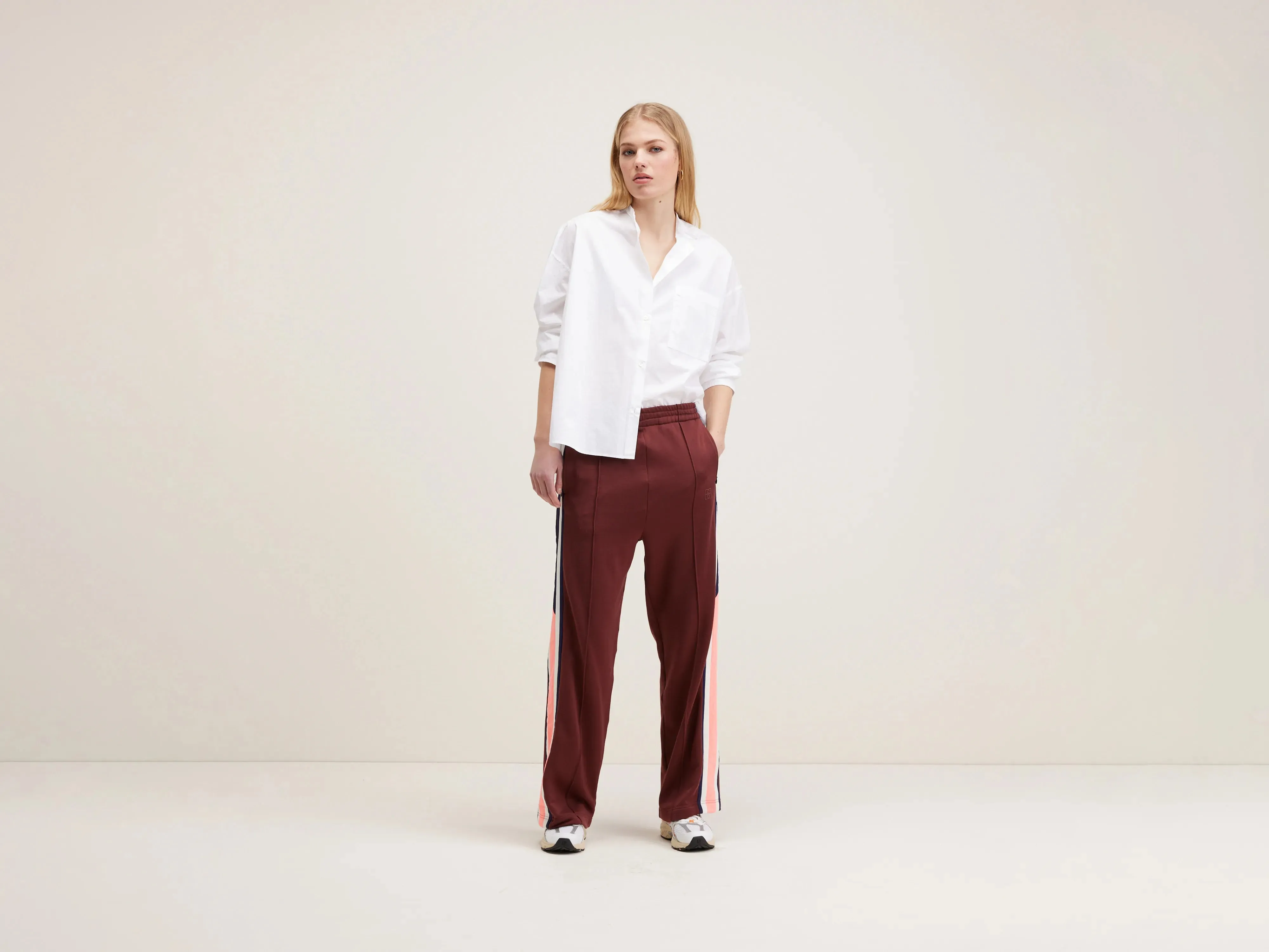 Tania wide track trousers (242 / W / GRENAT)