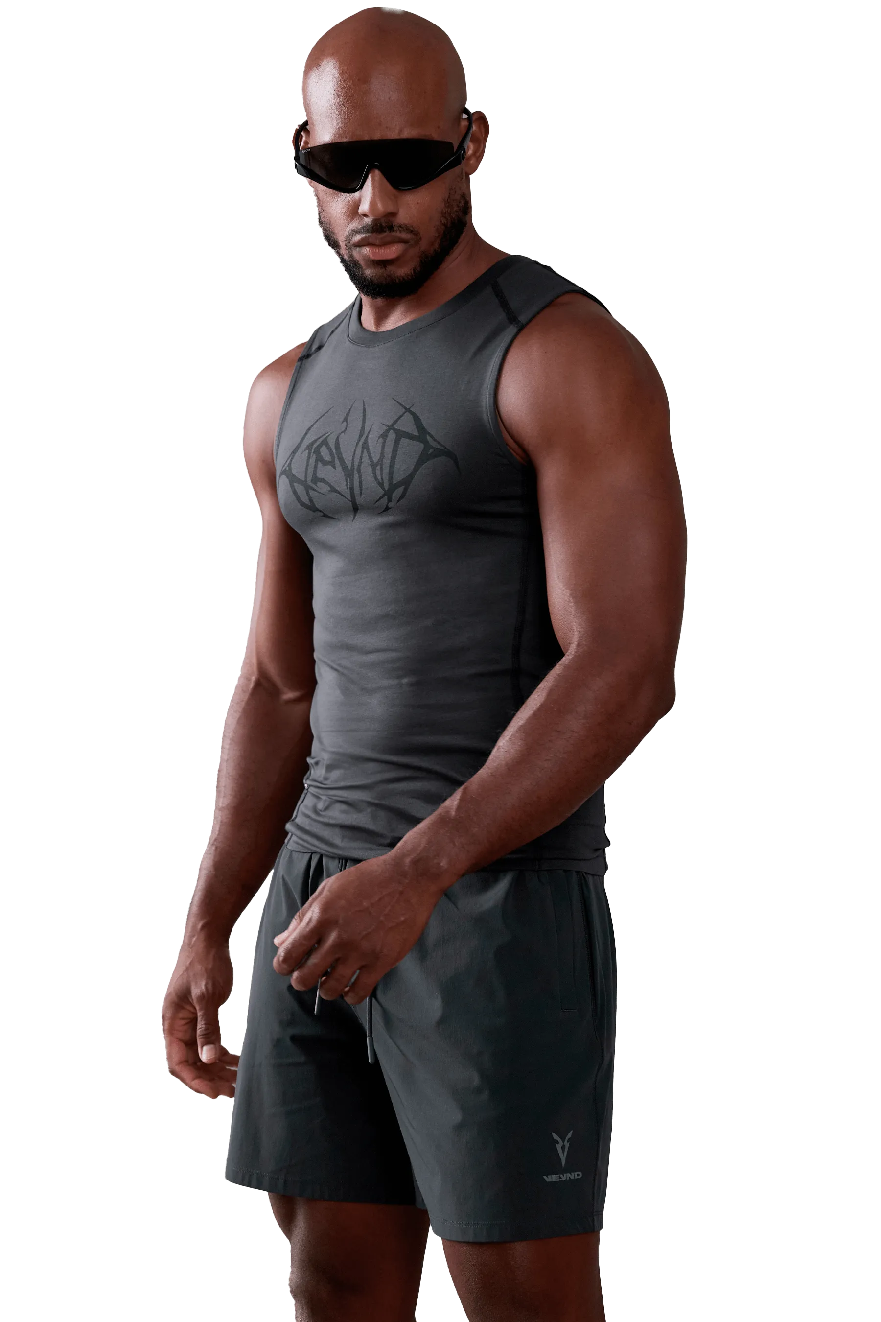 TANK BLACK VEINS GRAPHIC - Dark Gray